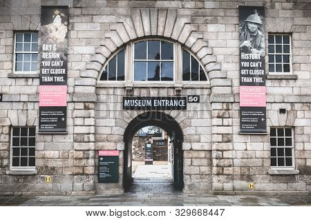 Architectural Detail Of The National Museum Of Ireland  In Dublin, Ireland