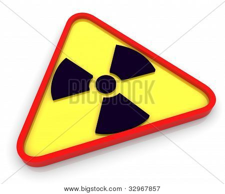 Symbole du rayonnement radioactif 3D