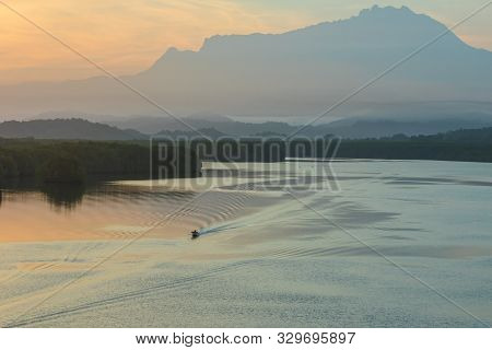 Majestic Mount Kinabalu With Beautiful Sunrise And Amazing Sky Clouds, Tuaran,sabah,borneo , Mount K