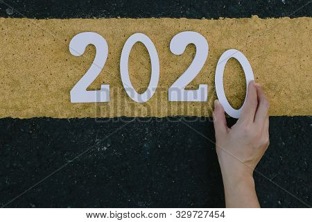 Road Background With Numbers 2020 ,happy New Yaer