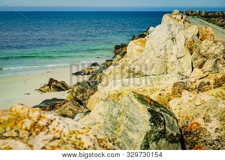 Seascape With Stone Breakwater