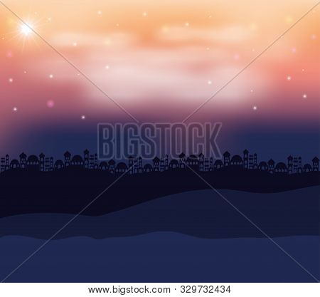 Manger Houses Cityscape Buildings Landscape Vector Illustration Design