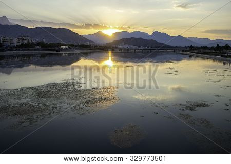 Park And Water Canal In Konyaalti District In Antalya, Turkey