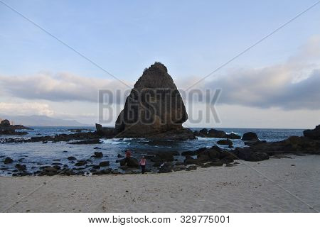 Beautiful Papuma Beach In Jember East Java Indonesia