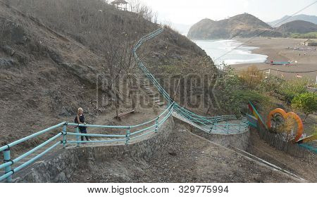Jember, Indonesia - October 24, 2019 : Papuma Beach Jember East Java Indonesia