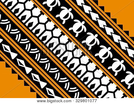Maori Pattern, Ethnic Tribal Polynesian Background, Tribal Pattern Samoan Texture, Aboriginal Samoa 