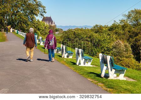 Quebec City, Ca - 5 October 2019 - The Plains Of Abraham (battlefields Park) Is The First National H