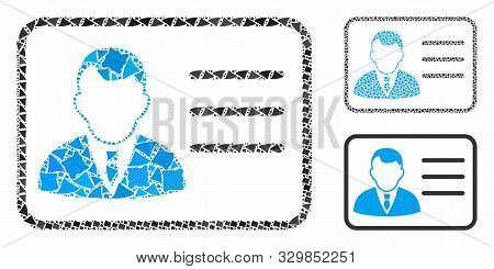Account Card Mosaic Of Rough Pieces In Different Sizes And Color Tones, Based On Account Card Icon. 