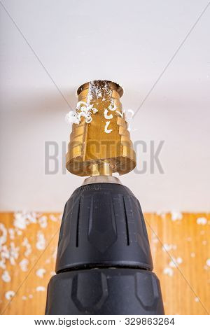 Conical Drill Used For Small Housework. Drilling In Plastic With Tool Steel Drills.