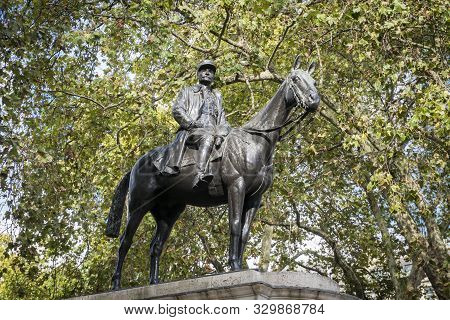 London, Uk, October 2019 - Equestrian Statue Of Ferdinand Foch 1851-1929, An Honorary Field Marshall