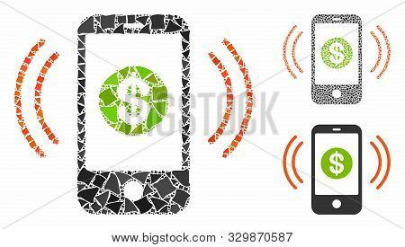 Business Call Composition Of Raggy Items In Different Sizes And Color Hues, Based On Business Call I