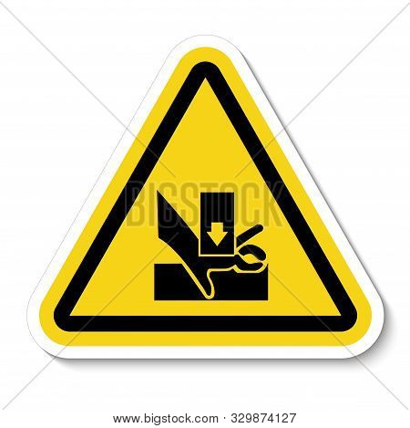 Beware You Hand When Using Silkscreen Symbol Sign Isolate On White Background,vector Illustration