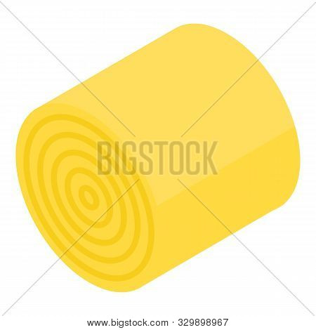 Wheat Roll Icon. Isometric Of Wheat Roll Vector Icon For Web Design Isolated On White Background