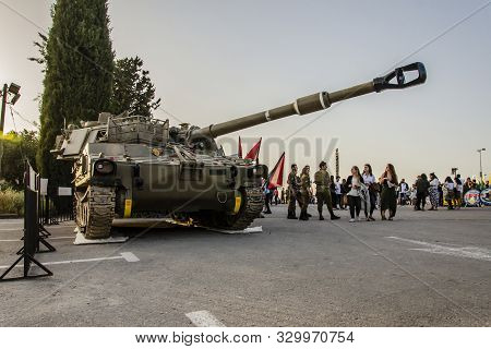 Israel. Latrun. 17.04.2018. Israel Defense Army Tank On Display At War Museum