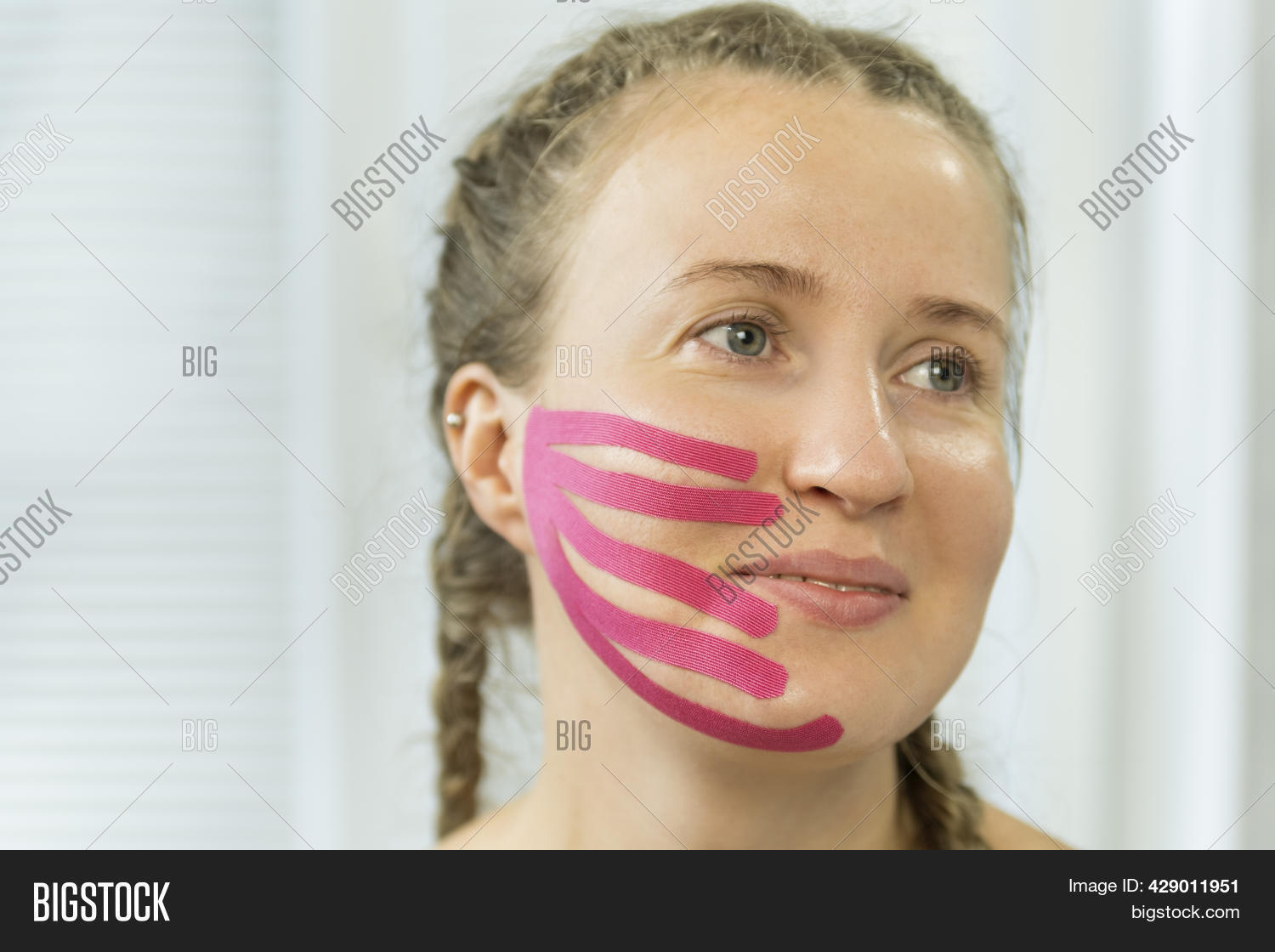 Kinesio Tape On Face Image & Photo (Free Trial) Bigstock