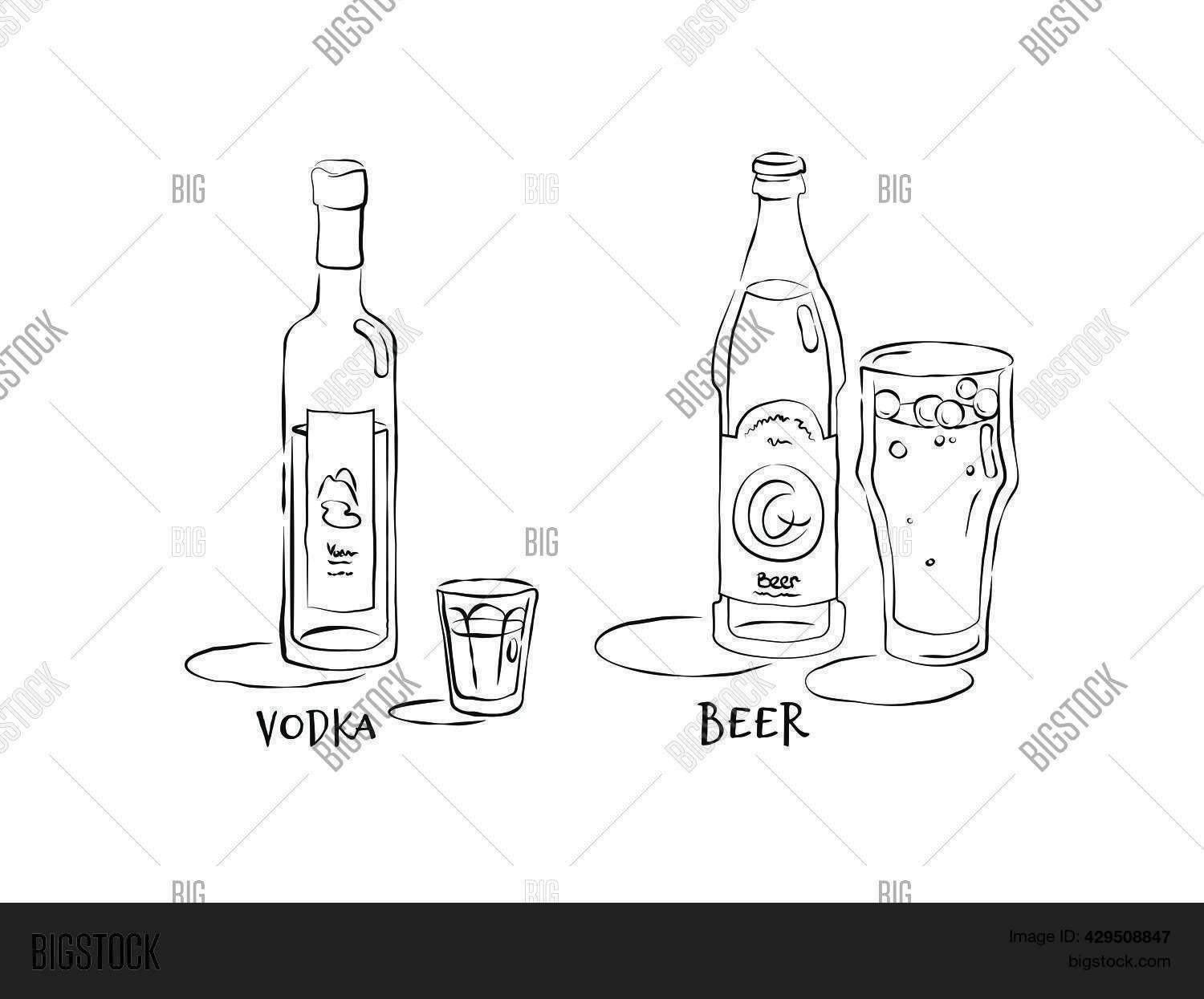 Vodka Beer. Bottle Vector & Photo (Free Trial) Bigstock