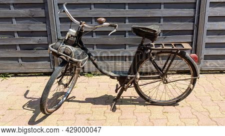 Bordeaux , Aquitaine France - 07 25 2021 : Solex French Moped Vintage From Sixties Name Velosolex In