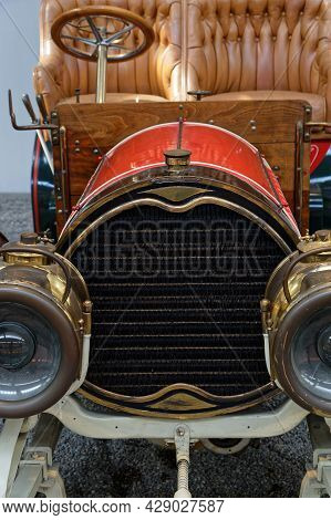 Mulhouse, France, June 28, 2021 : Old Car. The Cité De L'automobile Or Schlumpf Collection Houses Th