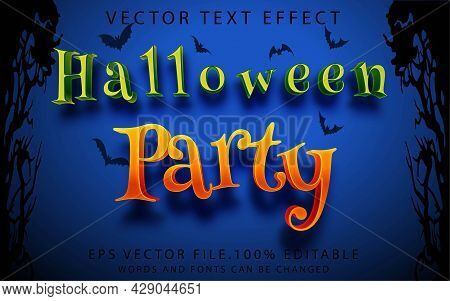 About Halloween Party Text Effects Template Graphic Premium