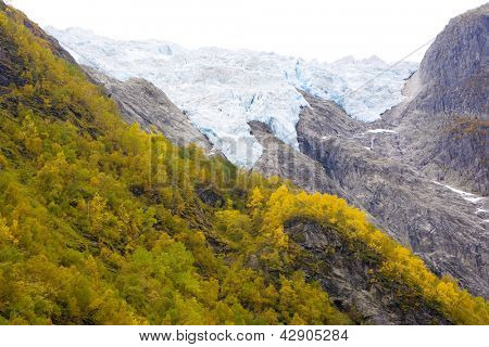 Supphellebreen ledovec, národní Park Jostedalsbreen, Norsko