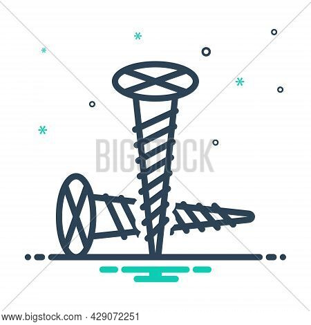 Mix Icon For Screw Bolt Adjustable Fixing Rivet Screwhead Nail