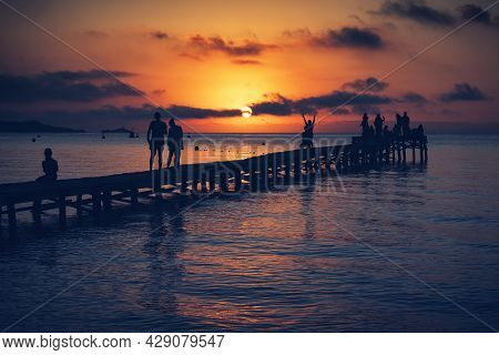 Playa De Muro At Sunrise, Mallorca, Spain