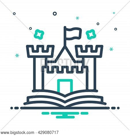 Mix Icon For Tale Narrative Fable Story Saga Novel  Fort Citadel Castle History Moral-tale