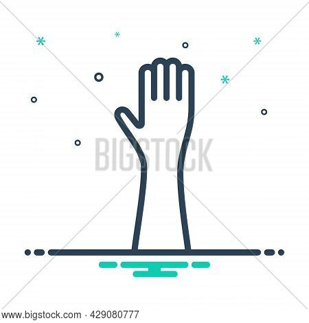 Mix Icon For Hand Palm Gesture Mitt Metacarpus Flipper Body-part