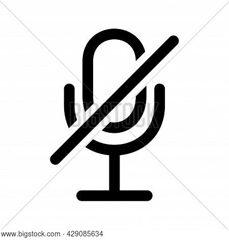 Mute. No Sound. Speaker Off. Microphone Symbol. Forbidden Icon. Microphone Icon For Your Web Site De
