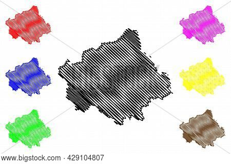 Treviso Province (italy, Italian Republic, Veneto Or Venetia Region) Map Vector Illustration, Scribb