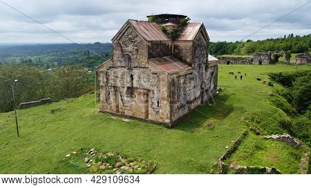 An Ancient Bedian Temple In The Mountains Of The Republic Of Abkhazia. Cloudy Day May 19, 2021