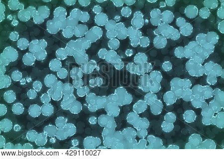 Design Beautiful Light Blue Huge Amount Of Organic Monadiforms Digitally Drawn Texture Background Il