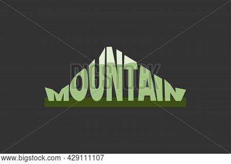 Mountain Wordmark Typography Logo. Mount View In Word.