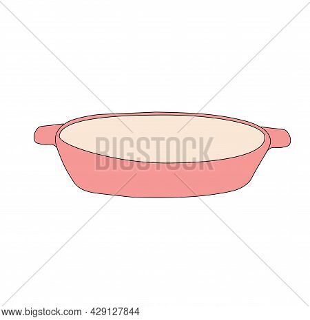 Pot Vector Stock Illustration. Kitchen Utensils For Making Soup. Isolated On A White Background.