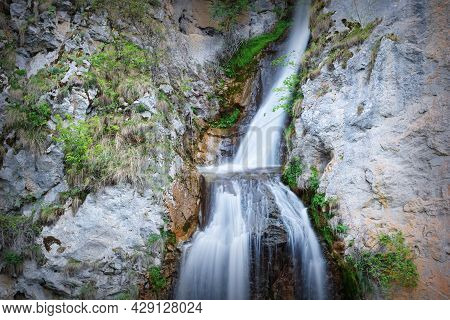 View Of Dalbina Cascade In Apuseni Mountains, Romania