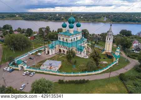 View Of The Ancient Cathedral Of The Resurrection Of The Lord On A Cloudy July Day (aerial Photograp