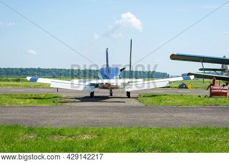 Gorodok. Ukraine. June 6, 2021. Tsuniv Airfield. Training Aircraft, Parked At The Airfield.pilot Sch