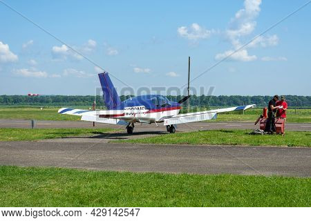 Gorodok. Ukraine. June 6, 2021. Tsuniv Airfield. Training Aircraft, Parked At The Airfield.pilot Sch