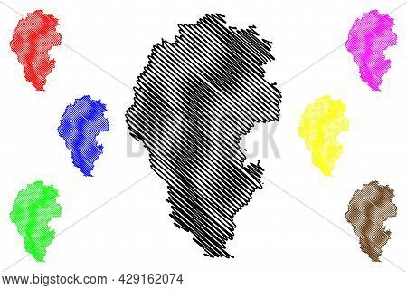 Vicenza Province (italy, Italian Republic, Veneto Or Venetia Region) Map Vector Illustration, Scribb