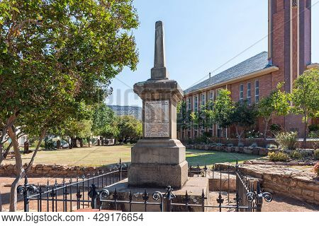 Smithfield, South Africa - April 23, 2021: Boer War Monument At The Dutch Reformed Church, In Smithf