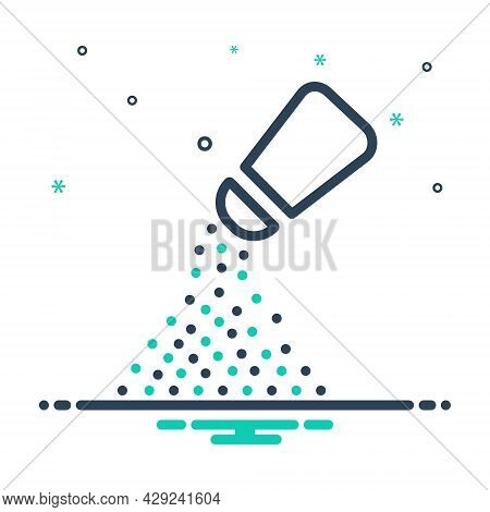 Mix Icon For Salt Salty Saline Briny Brackish Pepper Container Chilli Flakes Spice Condiment Flavor 