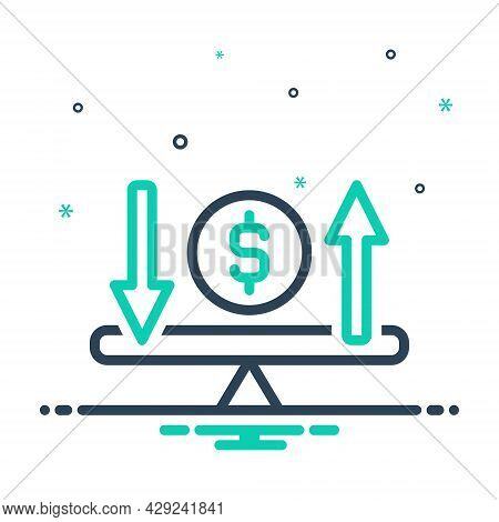 Mix Icon For Economic Balance Financial Monetary Bounty Remunerative Profitable Material Productive 