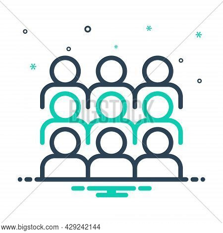 Mix Icon For Gather Congregate Collect Mass Rendezvous  Cluster Assemble Crowd Flock