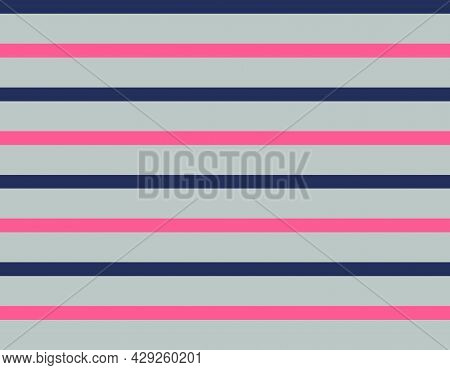Pattern Stripe Seamless,  Strawberry Pink Color Mix With Bellwether Blue And Sky Gray. Background Co