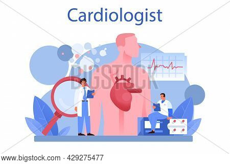 Cardiologist Concept. Idea Of Heart Care And Medical Diagnostic