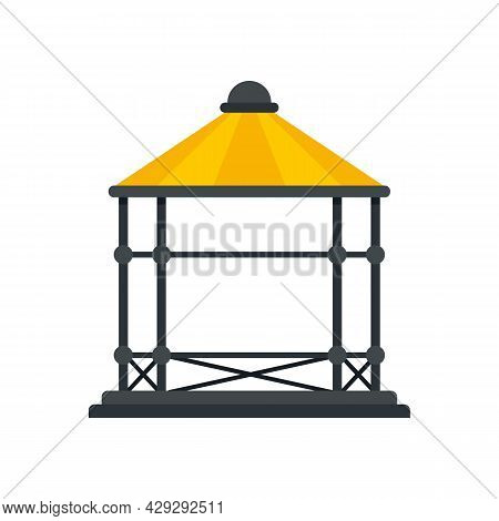 Arbor Gazebo Icon. Flat Illustration Of Arbor Gazebo Vector Icon Isolated On White Background