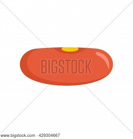 Cuisine Kidney Bean Icon. Flat Illustration Of Cuisine Kidney Bean Vector Icon Isolated On White Bac