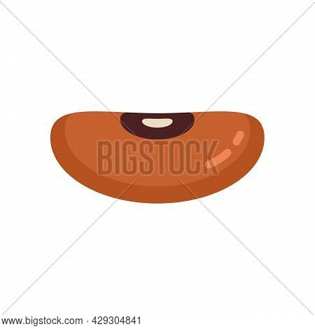 Garden Kidney Bean Icon. Flat Illustration Of Garden Kidney Bean Vector Icon Isolated On White Backg
