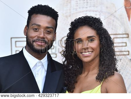 LOS ANGELES - AUG 08: Kris Bowers and Briana Henry arrives for the âRespectâ Hollywood Premiere on August 08, 2021 in Westwood, CA