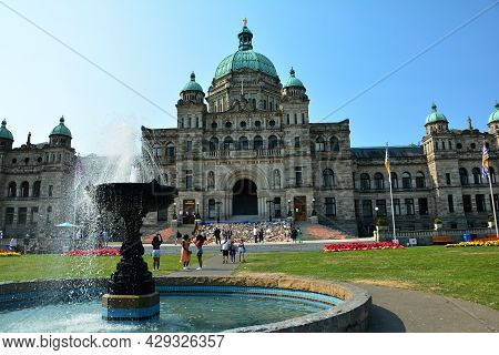 Bc Parliament Buildings, Victoria Bc, Canada. August 2nd 2021.the Bc Legislature Building Is Always 